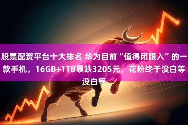 股票配资平台十大排名 华为目前“值得闭眼入”的一款手机，16GB+1TB暴跌3205元，花粉终于没白等